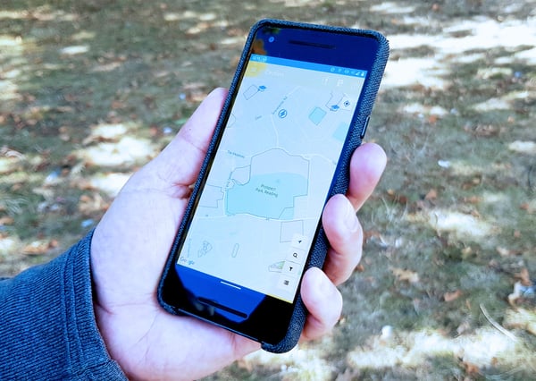 mobile app show ground data
